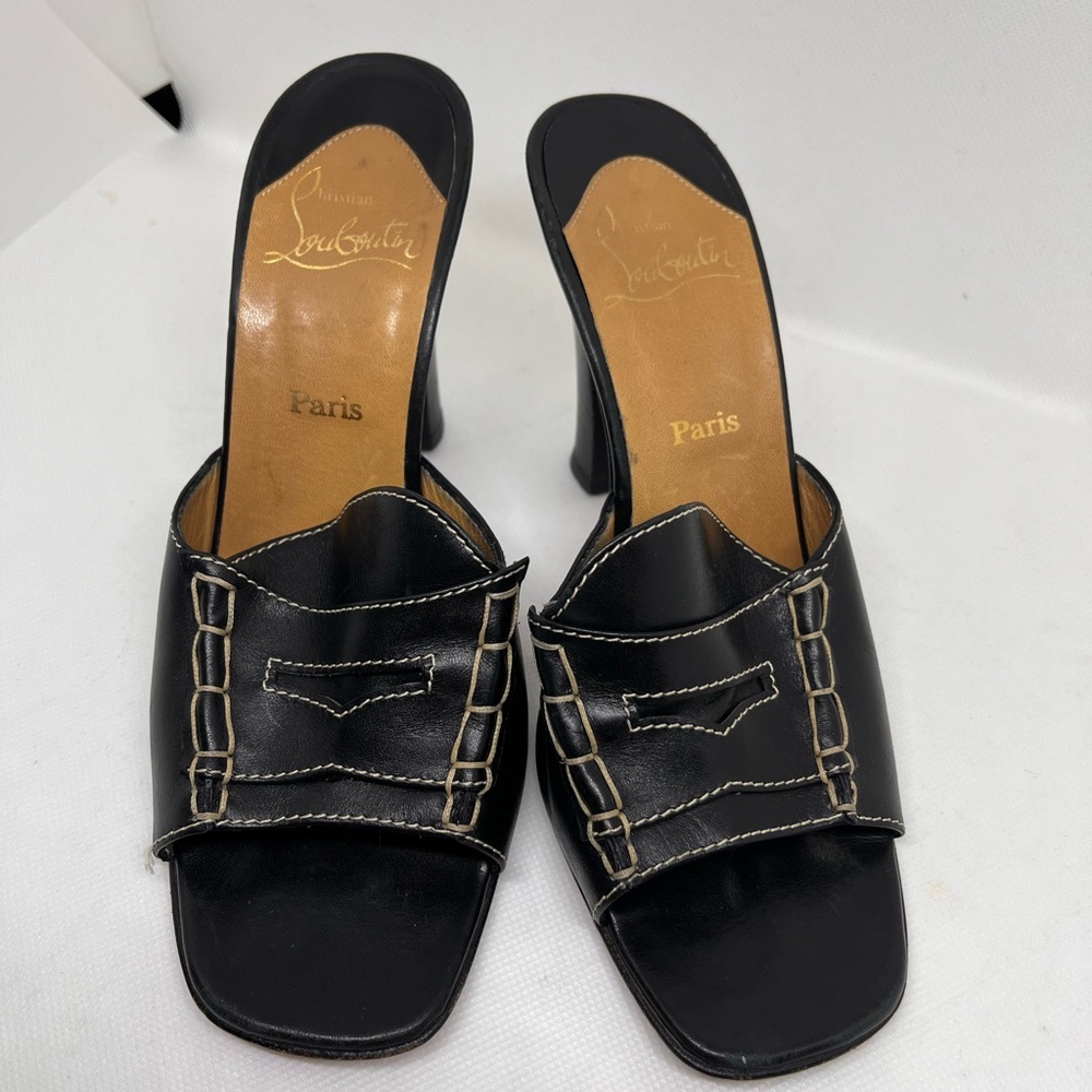 Black Christian Louboutin Mules in size 37